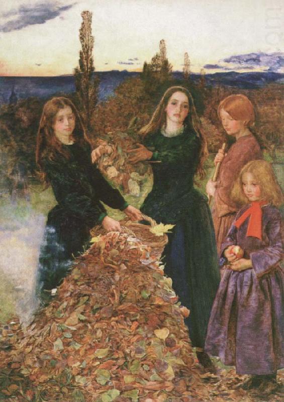 Sir John Everett Millais autumn leaves china oil painting image